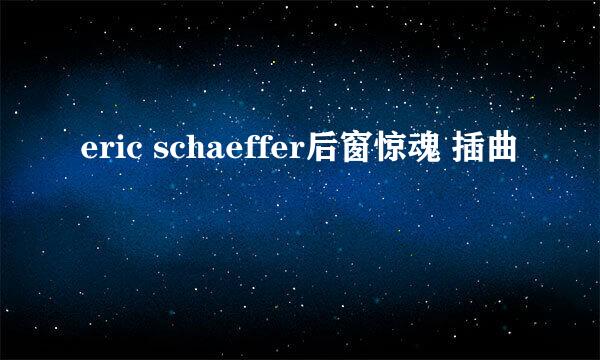 eric schaeffer后窗惊魂 插曲