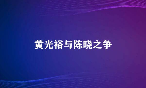 黄光裕与陈晓之争