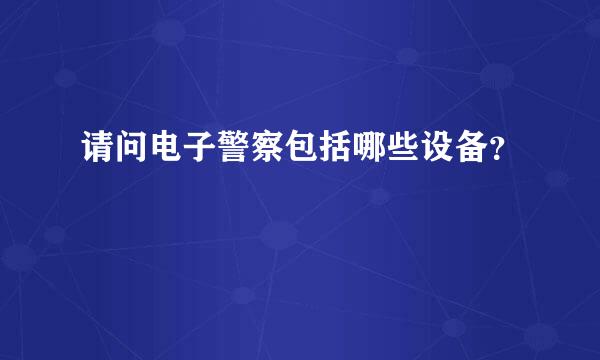 请问电子警察包括哪些设备？