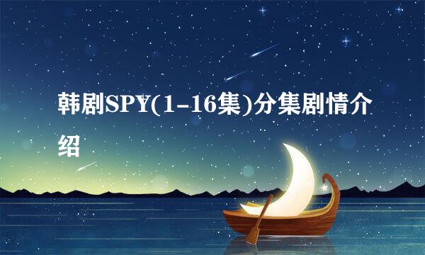 韩剧SPY(1-16集)分集剧情介绍