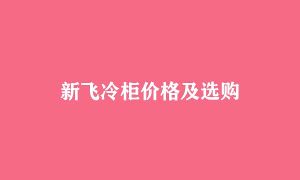 新飞冷柜价格及选购