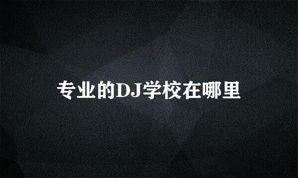 专业的DJ学校在哪里