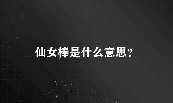 仙女棒是什么意思？