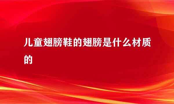 儿童翅膀鞋的翅膀是什么材质的