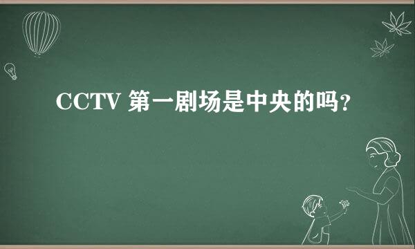 CCTV 第一剧场是中央的吗？