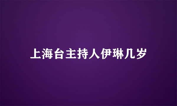 上海台主持人伊琳几岁