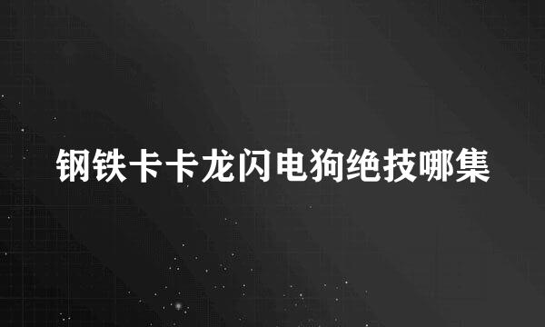 钢铁卡卡龙闪电狗绝技哪集