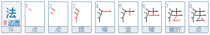 法笔顺笔画