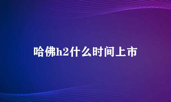 哈佛h2什么时间上市