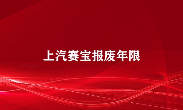 上汽赛宝报废年限