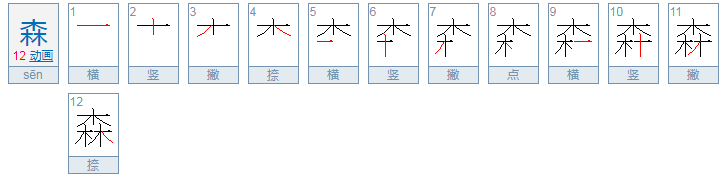 森的拼音