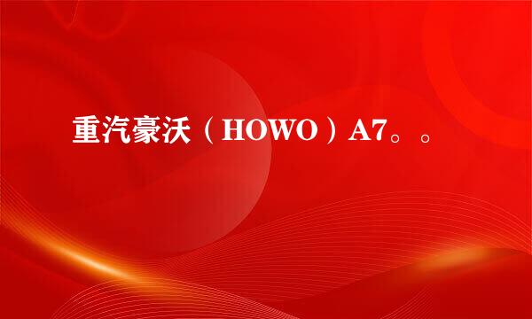 重汽豪沃（HOWO）A7。。