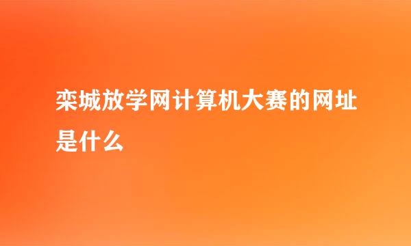 栾城放学网计算机大赛的网址是什么