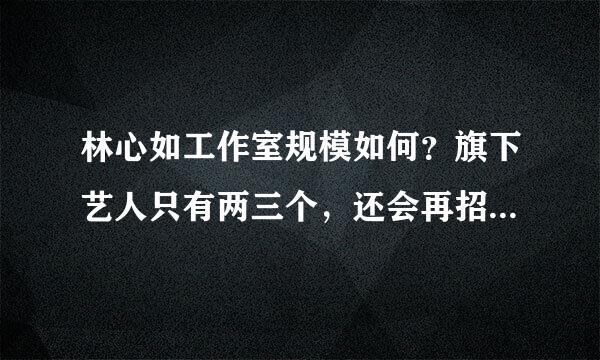 林心如工作室规模如何？旗下艺人只有两三个，还会再招么？如何能进呢？