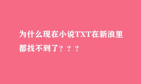 为什么现在小说TXT在新浪里都找不到了？？？