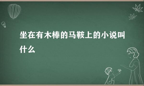 坐在有木棒的马鞍上的小说叫什么