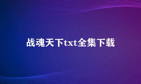 战魂天下txt全集下载