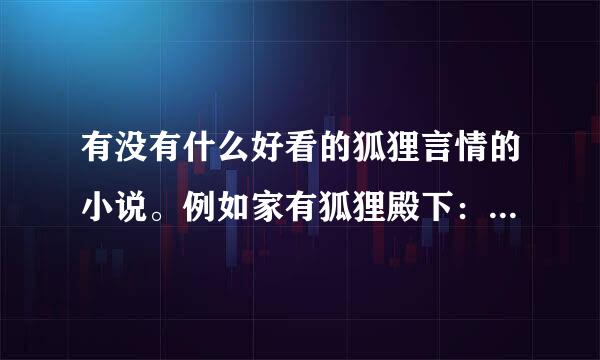 有没有什么好看的狐狸言情的小说。例如家有狐狸殿下：妖夫赖上门。。。（有穿越，要完结哦~）