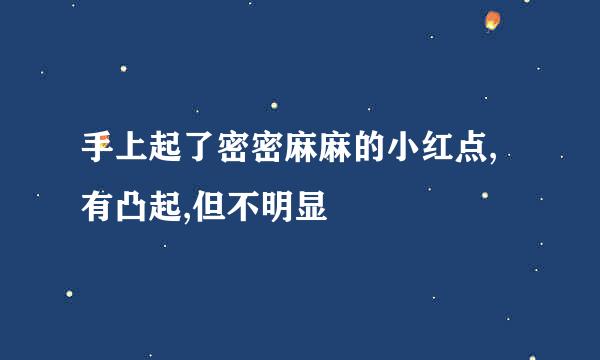 手上起了密密麻麻的小红点,有凸起,但不明显