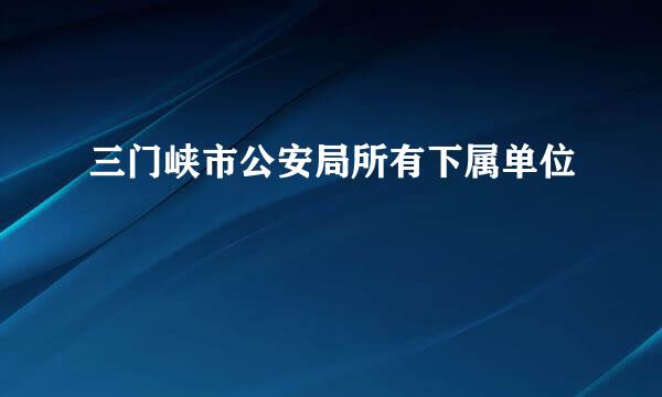 三门峡市公安局所有下属单位