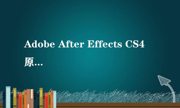 Adobe After Effects CS4 原版无法使用视觉玩偶的Adobe After Effects CS4 中文化程序V1.16！重装N次？