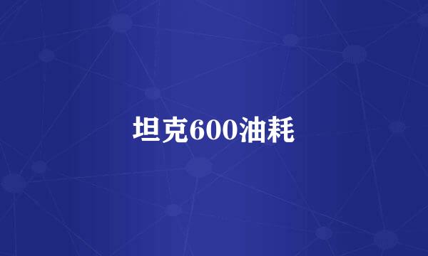 坦克600油耗