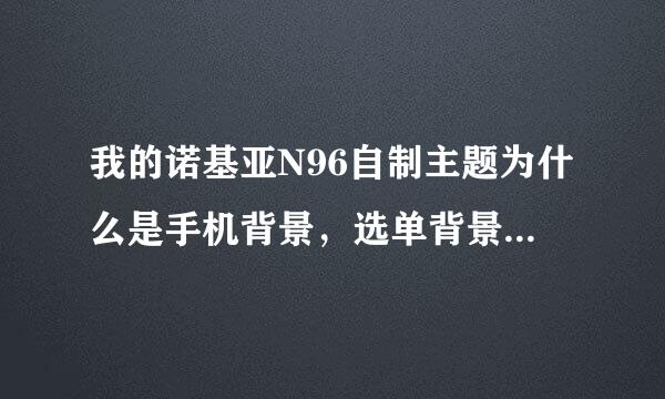 我的诺基亚N96自制主题为什么是手机背景，选单背景，而且点这两个都不能用下载的图片或照片，请高手指点