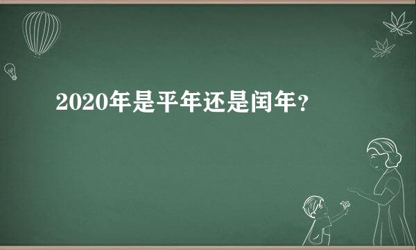 2020年是平年还是闰年？