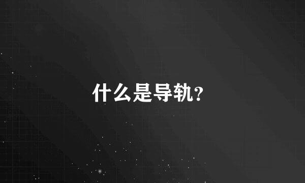 什么是导轨？