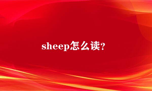 sheep怎么读？