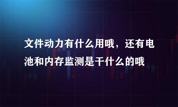 文件动力有什么用哦，还有电池和内存监测是干什么的哦