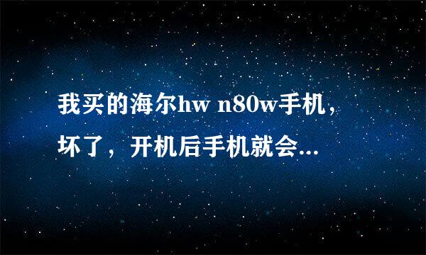 我买的海尔hw n80w手机，坏了，开机后手机就会自动关机，开机关机就这么轮着，不知哪儿出了问题了？求答