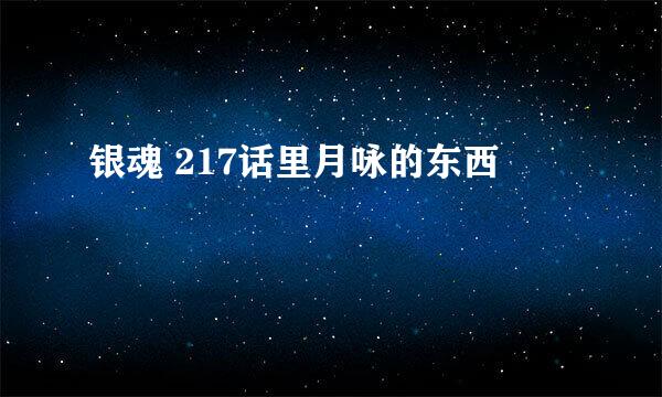 银魂 217话里月咏的东西