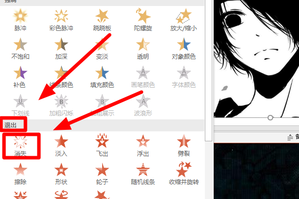 ppt中点击之后图片消失这个动画怎么设置？