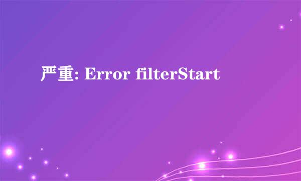 严重: Error filterStart