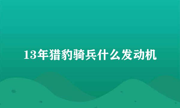 13年猎豹骑兵什么发动机