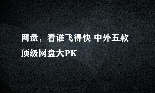 网盘，看谁飞得快 中外五款顶级网盘大PK