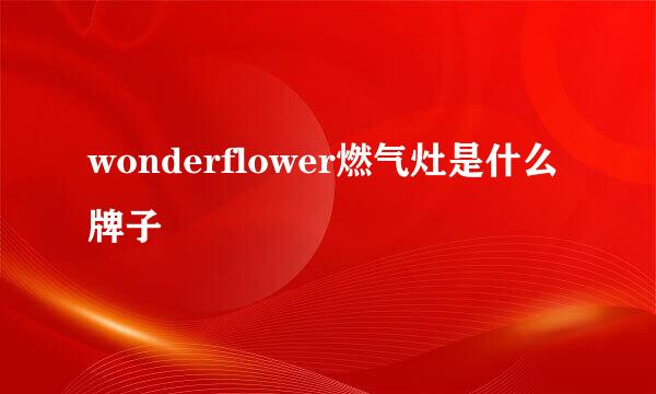 wonderflower燃气灶是什么牌子