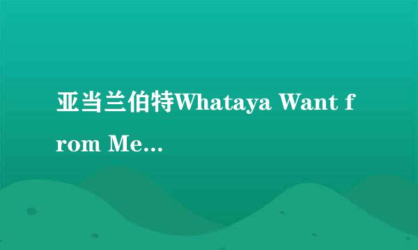 亚当兰伯特Whataya Want from Me译音歌词