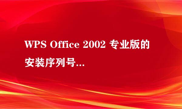 WPS Office 2002 专业版的安装序列号是多少?