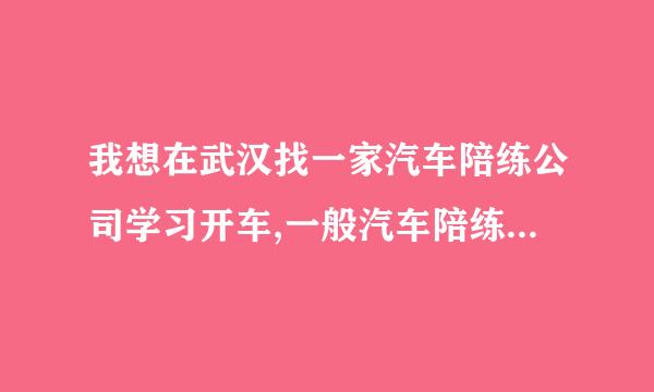 我想在武汉找一家汽车陪练公司学习开车,一般汽车陪练的费用是怎么收取的?