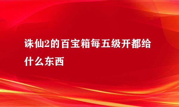 诛仙2的百宝箱每五级开都给什么东西