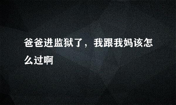 爸爸进监狱了，我跟我妈该怎么过啊