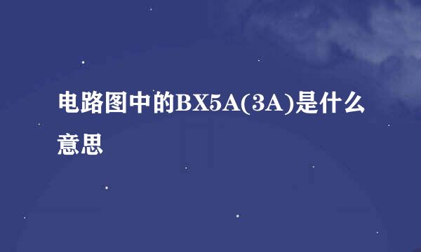 电路图中的BX5A(3A)是什么意思