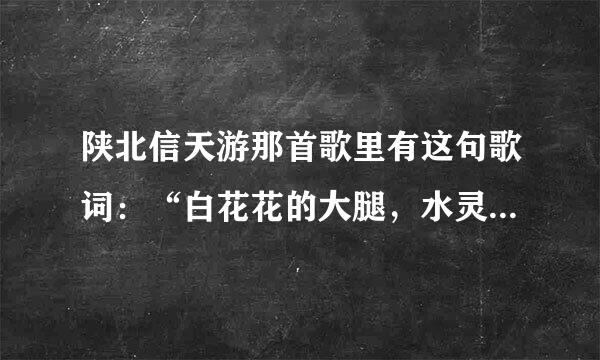 陕北信天游那首歌里有这句歌词：“白花花的大腿，水灵灵的逼，这么好的地方留不住你。”