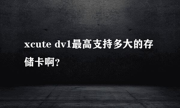 xcute dv1最高支持多大的存储卡啊？