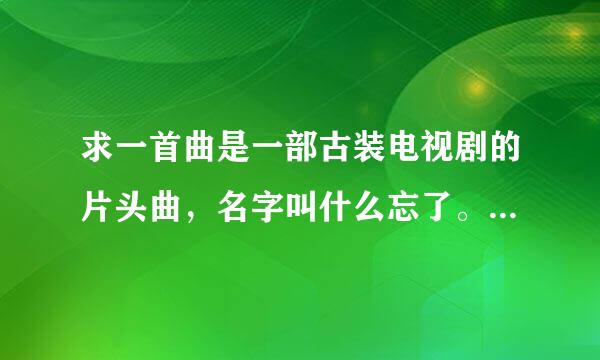 求一首曲是一部古装电视剧的片头曲，名字叫什么忘了。片头曲前半部分念诗经“蒹葭”，后半部分好像用唱的