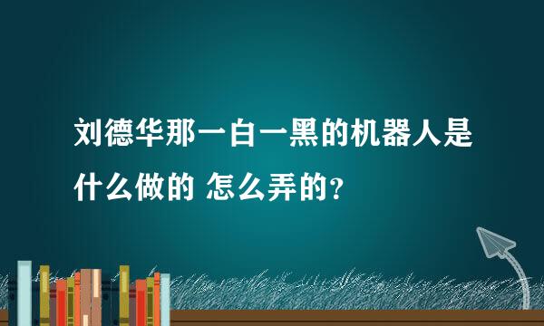 刘德华那一白一黑的机器人是什么做的 怎么弄的？