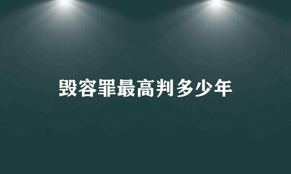 毁容罪最高判多少年