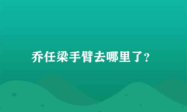 乔任梁手臂去哪里了？